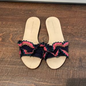 Loeffler Randal Birdie Ruffle Slides